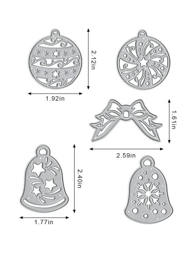 Troqueles de Corte Navideños Hying - Campana y Bombilla