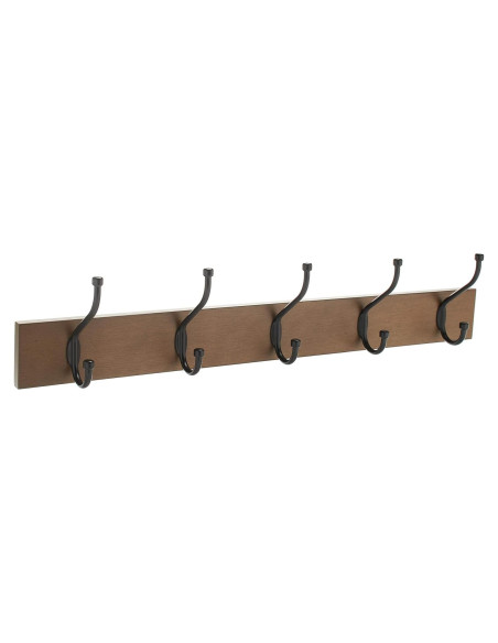 Perchero de Pared Rectangular Amazon Basics 5 Ganchos MDF
