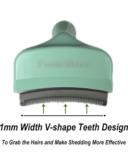 Cepillo deshedding para mascotas Haigele pequeño verde