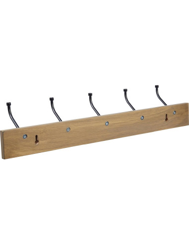 Perchero de Pared Rectangular Amazon Basics 5 Ganchos MDF