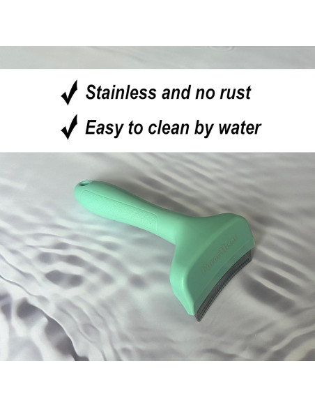 Cepillo deshedding para mascotas Haigele pequeño verde