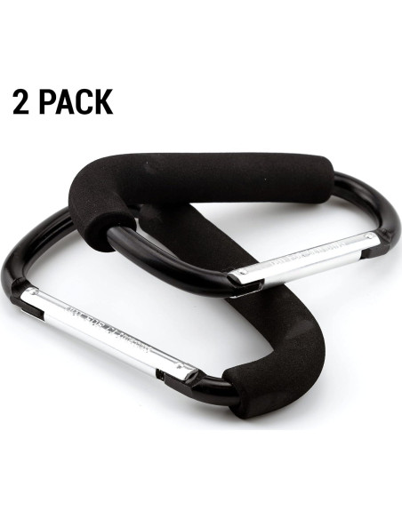 Paquete de 2 Ganchos Grandes para Carro de Compras - Aluminio