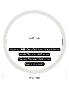 Anillo de Sellado de Silicona ZLR para Ollas de Presión 6 Qt 2