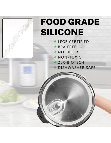 Anillo de Sellado de Silicona ZLR para Ollas de Presión 6 Qt