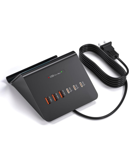 Estación de Carga USB C 100W 6 Puertos SOLOPEN Rápido