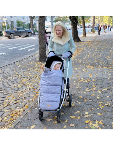 Saco de pies liuliuby CozyMuff negro 6M-4T invierno -20C