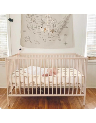 Sábanas de Cuna Knirose 100% Algodón Muselina 132x71 cm