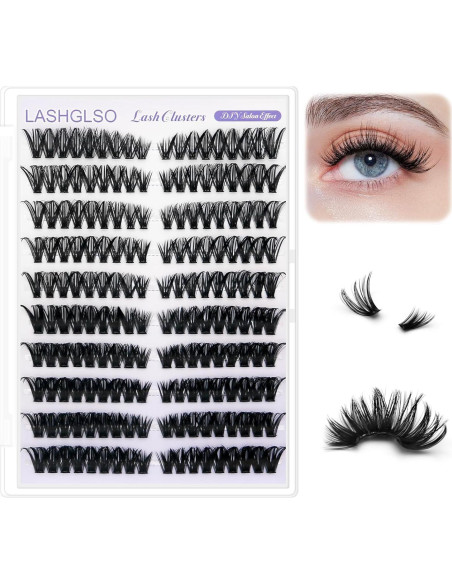 Pestañas en Racimo Ojo de Gato LASHGLSO - 180 Racimos Negros