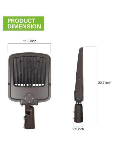 Luz LED de Estacionamiento Hykolity 200W con Fotocélula 45000lm