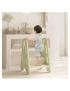 Escalera para Niños Deer COCO 2 Escalones Antideslizante Verde