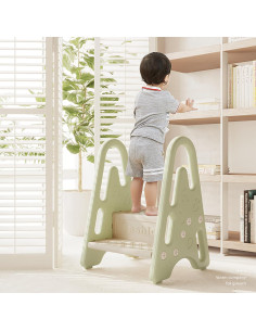 Escalera para Niños Deer COCO 2 Escalones Antideslizante Verde 2