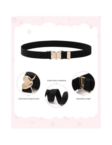 Cinturón Elástico AWAYTR para Niñas - Ajustable 15-70 cm