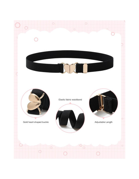 Cinturón Elástico AWAYTR para Niñas - Ajustable 15-70 cm