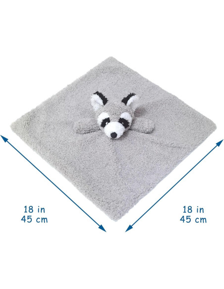 Manta de Seguridad Suave Doindute Mapache Gris 45.72 cm