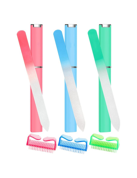 Juego de Limas de Uñas de Cristal YINGJEE 3 Pcs 180/320