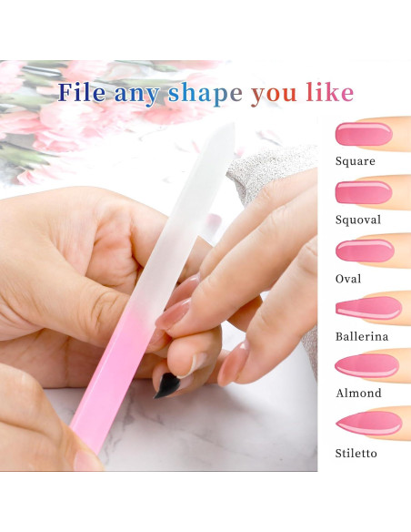 Juego de Limas de Uñas de Cristal YINGJEE 3 Pcs 180/320