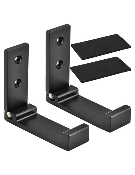 Ganchos de abrigo plegables Latomex 2 unidades aluminio negro