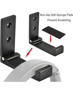 Ganchos de abrigo plegables Latomex 2 unidades aluminio negro 2