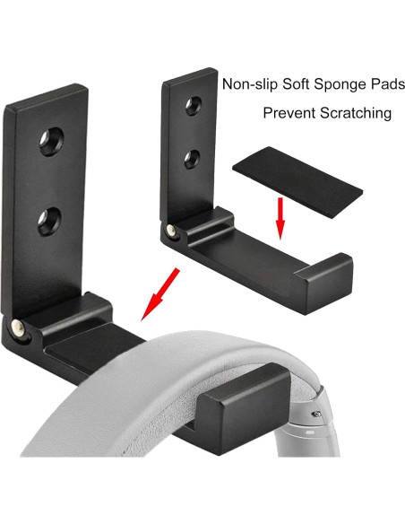 Ganchos de abrigo plegables Latomex 2 unidades aluminio negro