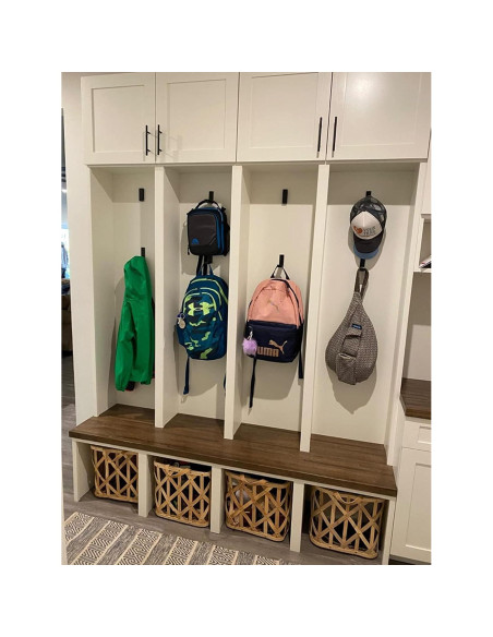 Ganchos de abrigo plegables Latomex 2 unidades aluminio negro