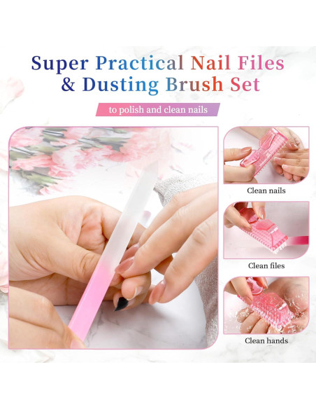 Juego de Limas de Uñas de Cristal YINGJEE 3 Pcs 180/320