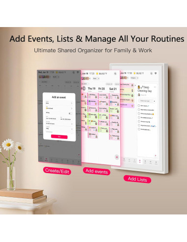 Calendario Digital BIGASUO 15.6" Pantalla Táctil Full HD