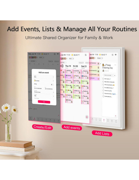 Calendario Digital BIGASUO 15.6" Pantalla Táctil Full HD Calendario Digital BIGASUO 15.6" Pantalla Táctil Full HD