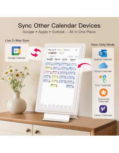 Calendario Digital BIGASUO 15.6" Pantalla Táctil Full HD
