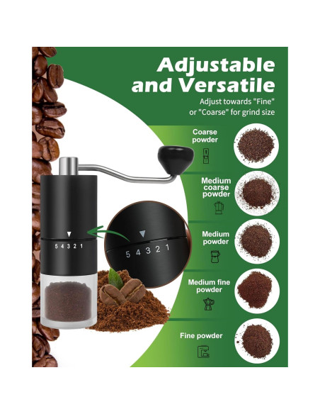 Molino de Café Manual Matrjestice con Muela de Cerámica 272g