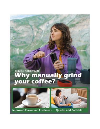 Molino de Café Manual Matrjestice con Muela de Cerámica 272g