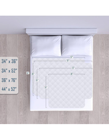 Almohadilla de Cama Reutilizable Impermeable Royal Heritage 86x91 cm