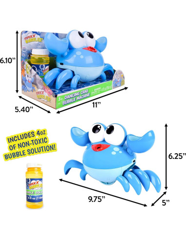 Máquina de Burbujas Cangrejo Bailarín Maxx Bubbles - Azul