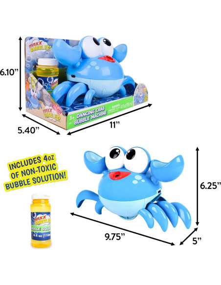 Máquina de Burbujas Cangrejo Bailarín Maxx Bubbles - Azul