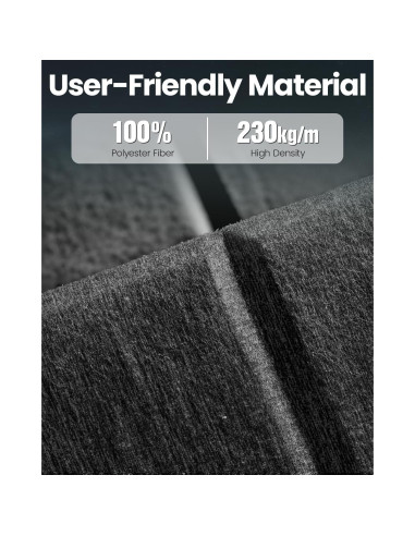 Paquete de 12 Paneles Acústicos JISUO Hexagonales 35 cm Negro