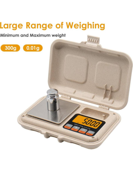 Báscula Digital de Gramos UNIWEIGH UN1-300 300g 0.01g Portátil