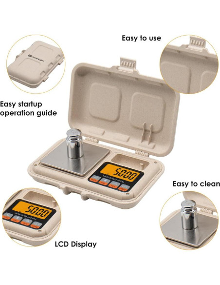 Báscula Digital de Gramos UNIWEIGH UN1-300 300g 0.01g Portátil