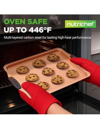 Set de 3 Bandejas para Hornear NutriChef Antiadherente