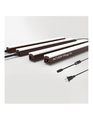 Iluminación LED Bajo Gabinete Leetdud 16 Pulgadas 4 Pcs Bronce