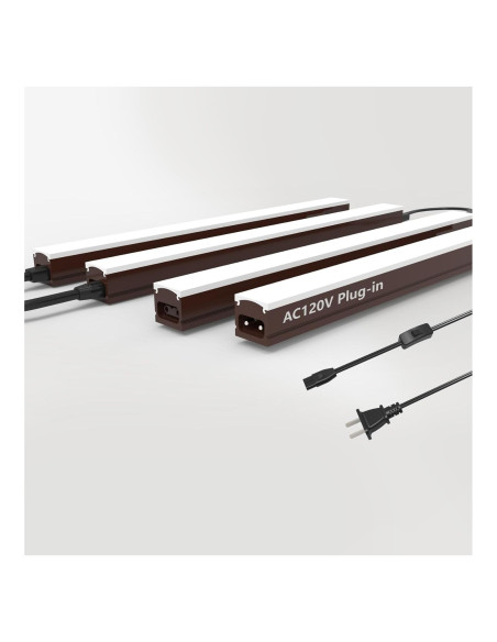 Iluminación LED Bajo Gabinete Leetdud 16 Pulgadas 4 Pcs Bronce