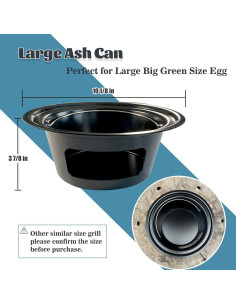 Cubo de Cenizas KAMaster para Gran Big Green Egg 25.7 cm 2