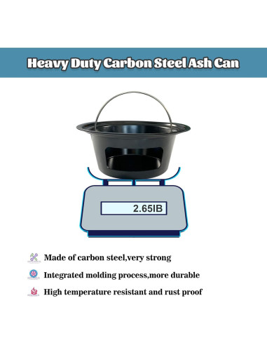 Cubo de Cenizas KAMaster para Gran Big Green Egg 25.7 cm
