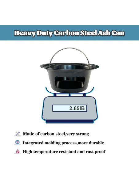 Cubo de Cenizas KAMaster para Gran Big Green Egg 25.7 cm