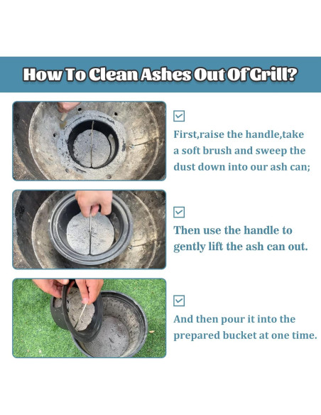 Cubo de Cenizas KAMaster para Gran Big Green Egg 25.7 cm