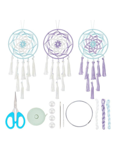 Kit de Atrapasueños DIY INFUNLY 3 Piezas Boho Decoración