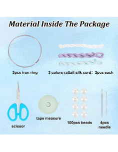 Kit de Atrapasueños DIY INFUNLY 3 Piezas Boho Decoración 2