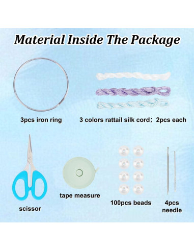 Kit de Atrapasueños DIY INFUNLY 3 Piezas Boho Decoración