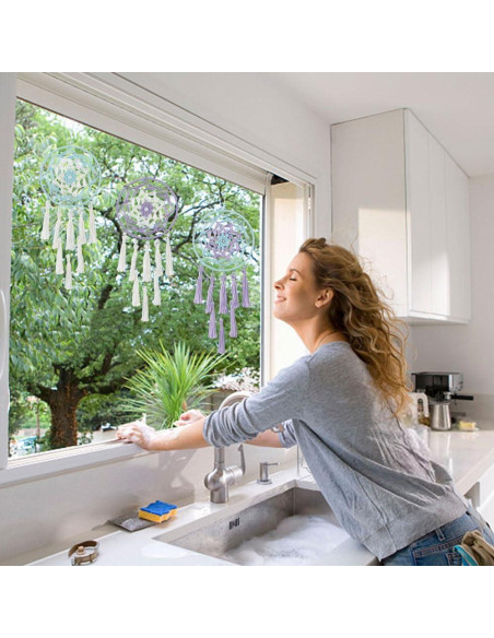 Kit de Atrapasueños DIY INFUNLY 3 Piezas Boho Decoración