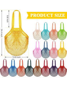 Bolsas de Compras Reutilizables Shappy 16 Pcs Algodón Malla 2
