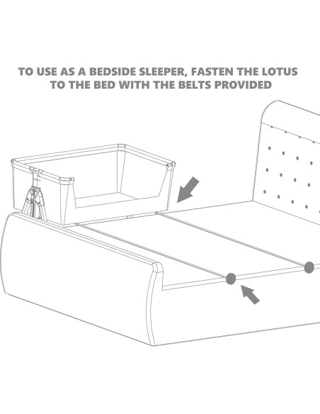 Cuna Lotus Dream On Me Marfil Portátil Ajustable 94x57cm