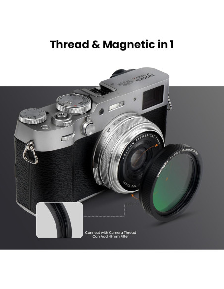 Filtro UV Walkingway para Fujifilm X100 - Protección HD Negra